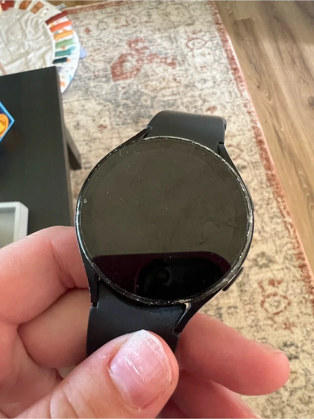 Samsung Black Silicone Smartwatch with Round Touchscreen